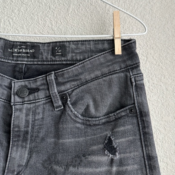 LUCKY BRAND DISTRESSED HIGH RISE SKINNY JEANS - Picture 2 of 5